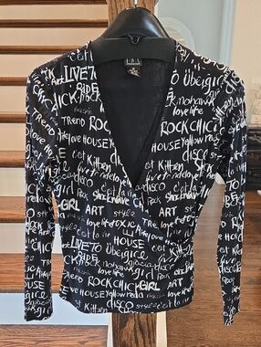 Graffiti INC Faux Wrap Top